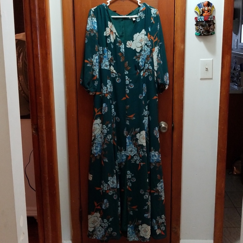 Eva Mendes front slit maxi